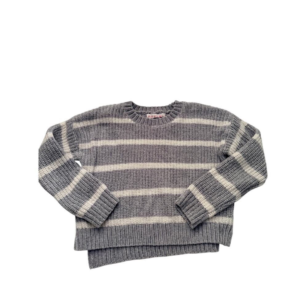 Pink Republic Girls Chenille Striped Sweater - M (10/12)